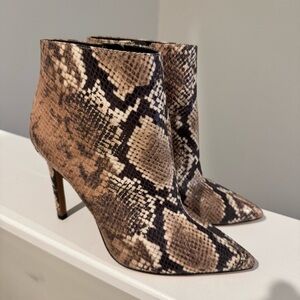 Jessica Simpson Brown Ankle Booties with Stiletto Heel